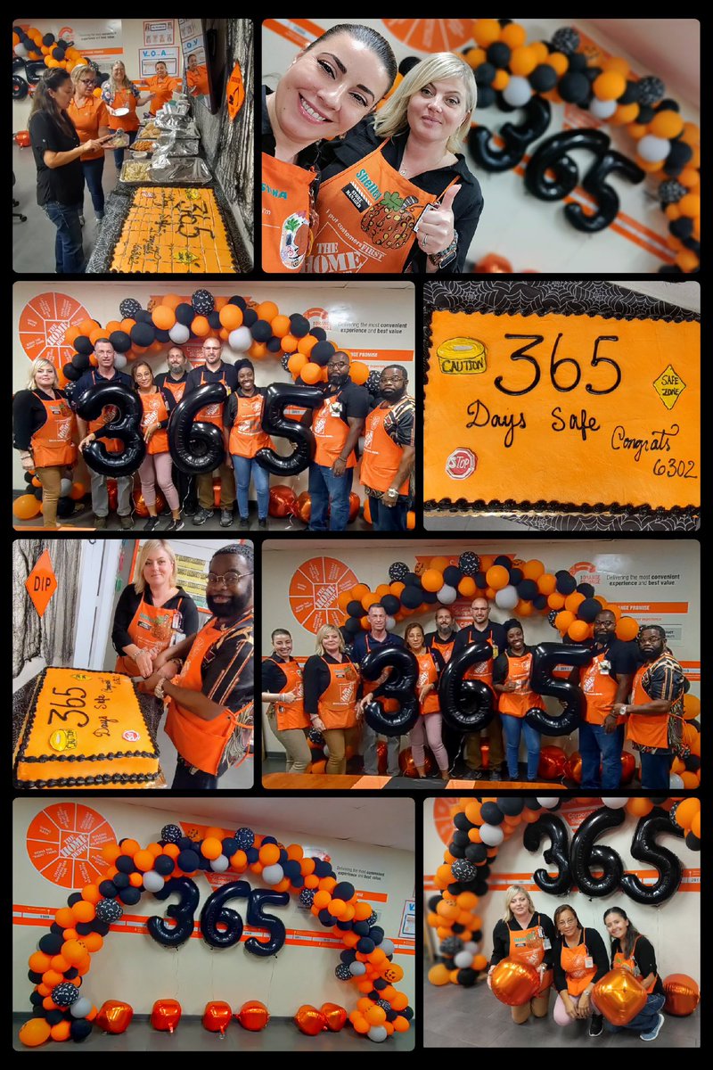 Today we celebrate 365🧡This has been an entire store effort and I want to thank my entire team for their passion and dedication to working safe everyday #SafetyTakesEveryone @JacobRobertsTHD <a href="/NillyMartinez/">Nilly Martinez</a> <a href="/VegaMapvega/">Marisela Vega</a> <a href="/CristinaHD6355/">Cristina Trapple (HD6302)</a> <a href="/MariolysHernan5/">Mariolys Hernandez</a> <a href="/SantiBernardez/">Santiago Bernardez</a>