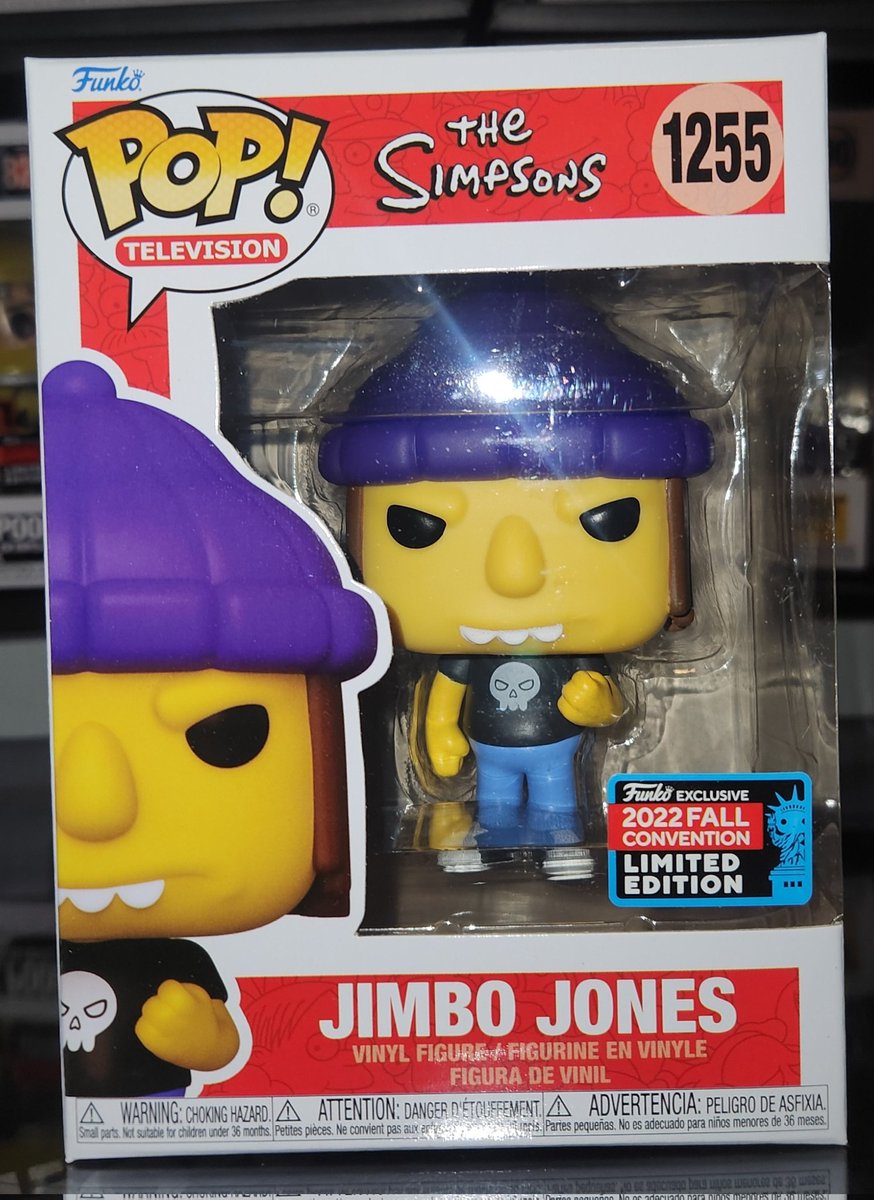 GonzoCollection's tweet image. Day 13 for new grabs deals with 1 out of 2 Simpsons that were released from this years NYCC (Had to get Kearney from Big Apple, so I won't see him until probably next year...). Jimbo Jones funko pop, no current price, yet was bought for $15!