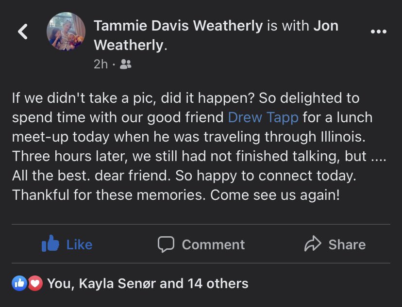 DrewTapp1's tweet photo. @tammieweather said it so well, but seeing her and @SWNID was so good for my soul today! I will forever and always be beyond grateful for the two of them. You all can guarantee I’ll make my way back up…just maybe when it’s a little warmer next time haha https://t.co/nylVxgTF0V