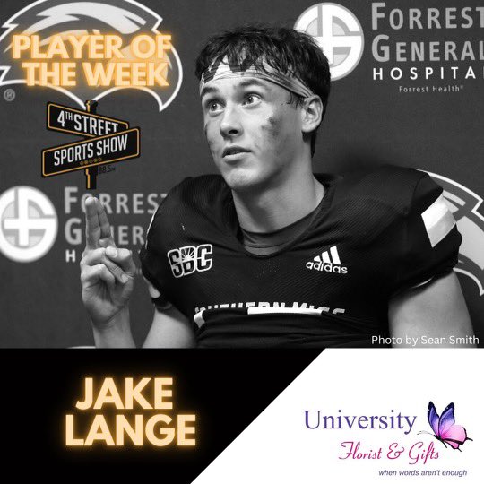 sm2_usm's tweet photo. "Who can rest until the moment of action?"- Lao Tzu

He is Jake Lange, your newest 4th Street Player of the Week, brought to you by University Florist &amp; Gifts. https://t.co/rccez92dW1