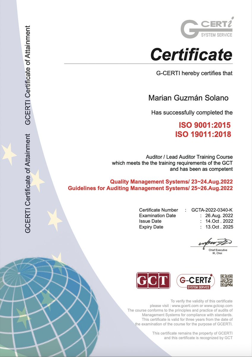 Dimerca1's tweet photo. Nos llena de alegría acompañar a nuestro equipo en su crecimiento🙂Felicitamos a Marian por alcanzar la certificación como Auditora Líder, este paso fortalece sus conocimientos técnicos y le brinda más herramientas para acompañar a nuestros clientes. #calidad #ISO9001 https://t.co/0IVXY2C3dy