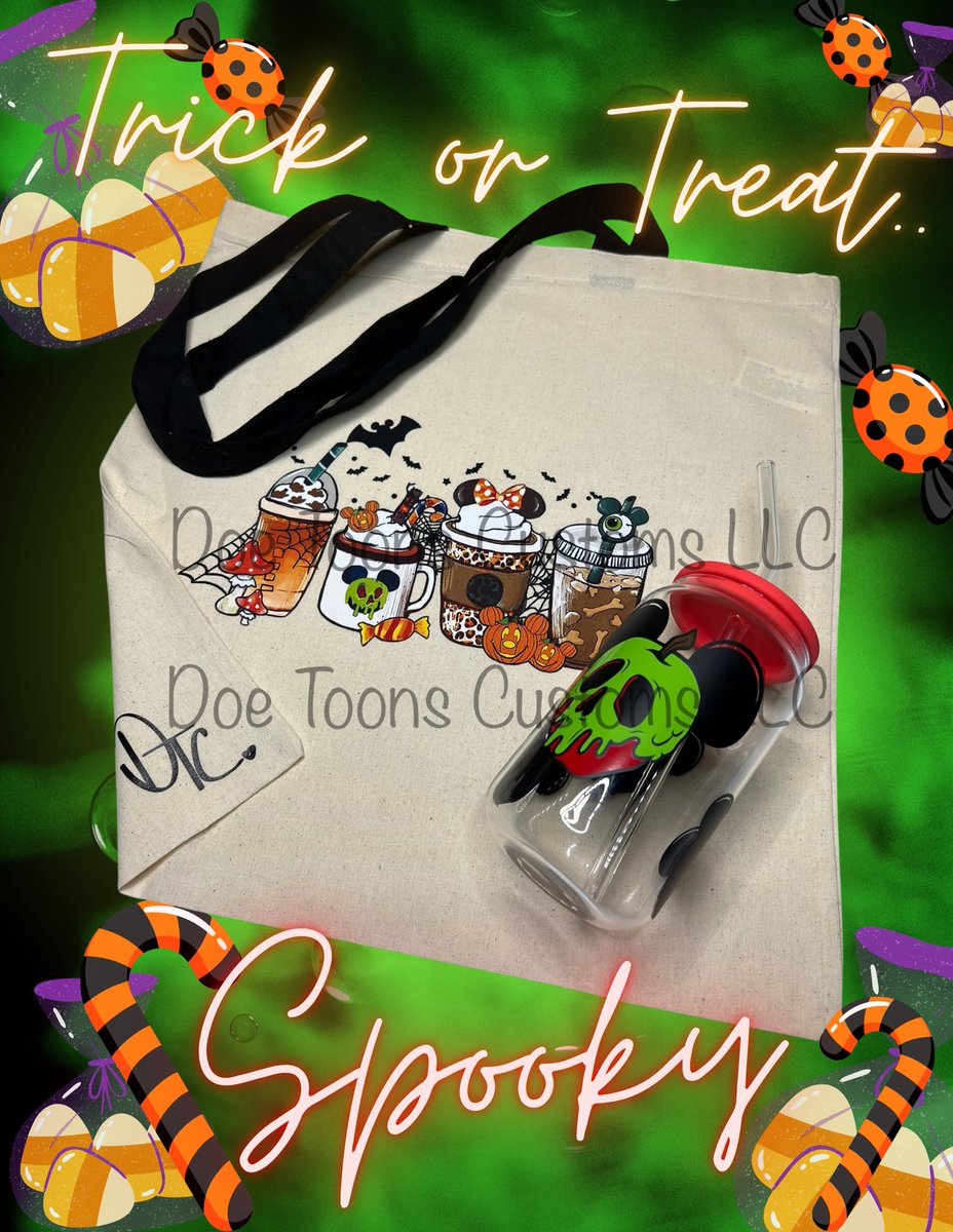 DoeToons's tweet photo. ✍🏾✍🏾✍🏾⚫️Doe Toons Customs LLC⚫️✍🏾✍🏾✍🏾
👻🍭🟢🟠⚫️Trick or Treat Bags🟠⚫️🟢🍭👻#custom #trickortreat #halloween #halloweenlife #trickortreatbag #custombag #candybag #kids #kidsbag #candycorn #candy #poisonapple #customdesign #dtfprinting #dtf https://t.co/rezFq1auW6