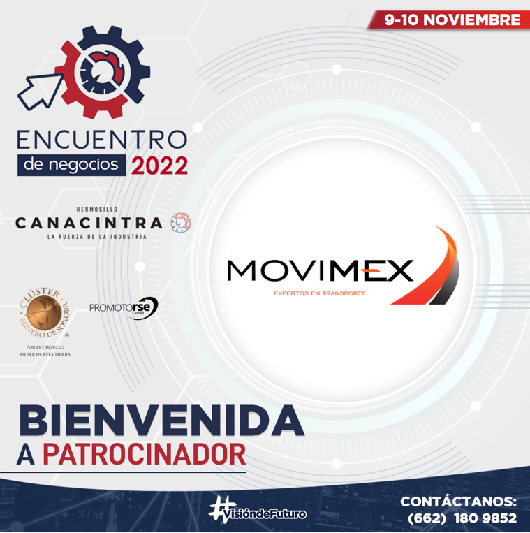 CanacintraHmo's tweet photo. Bienvenida como Patrocinador del #EncuentroDeNegocios2022 #CANACINTRAHmo a MOVIMEX.

#VisiónDeFuturo https://t.co/oL0QENjQJe