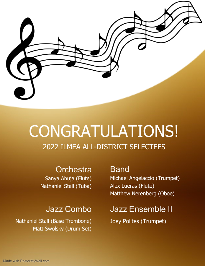Congratulations to our band students for being selected for 2022 ILMEA! @D95SocialMedia @GalltKelley @ErinDeLuga