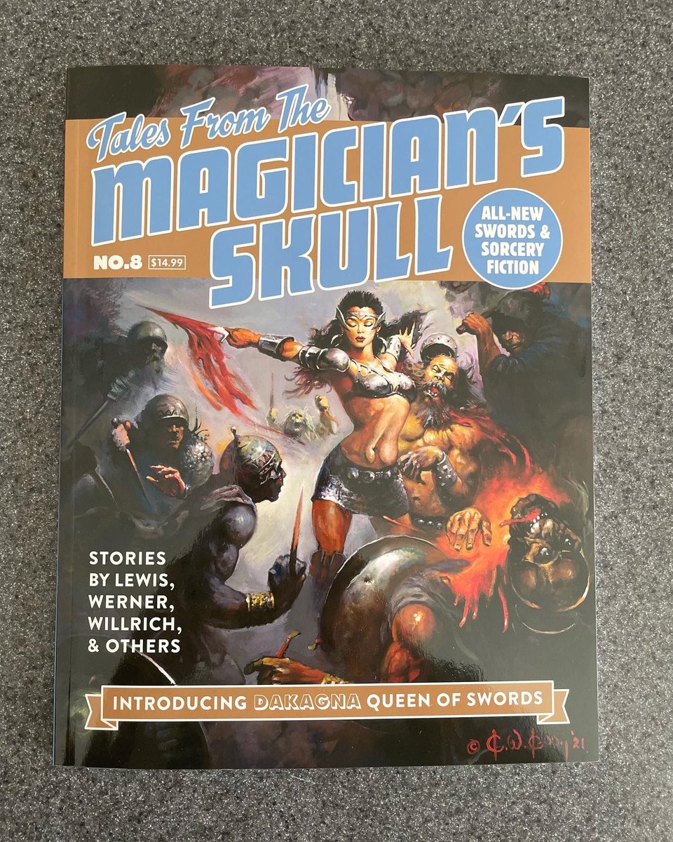 seancrowauthor's tweet photo. Just got home to find that the latest issue of Tales From The Magician’s Skull has arrived. 🥳Sold them a story a while back and I’m thrilled to see it in print! 😁 #swordandsorcery #heroicfantasy #fantasymagazine #AuthorsOfTwitter https://t.co/TVrHXxrMgo