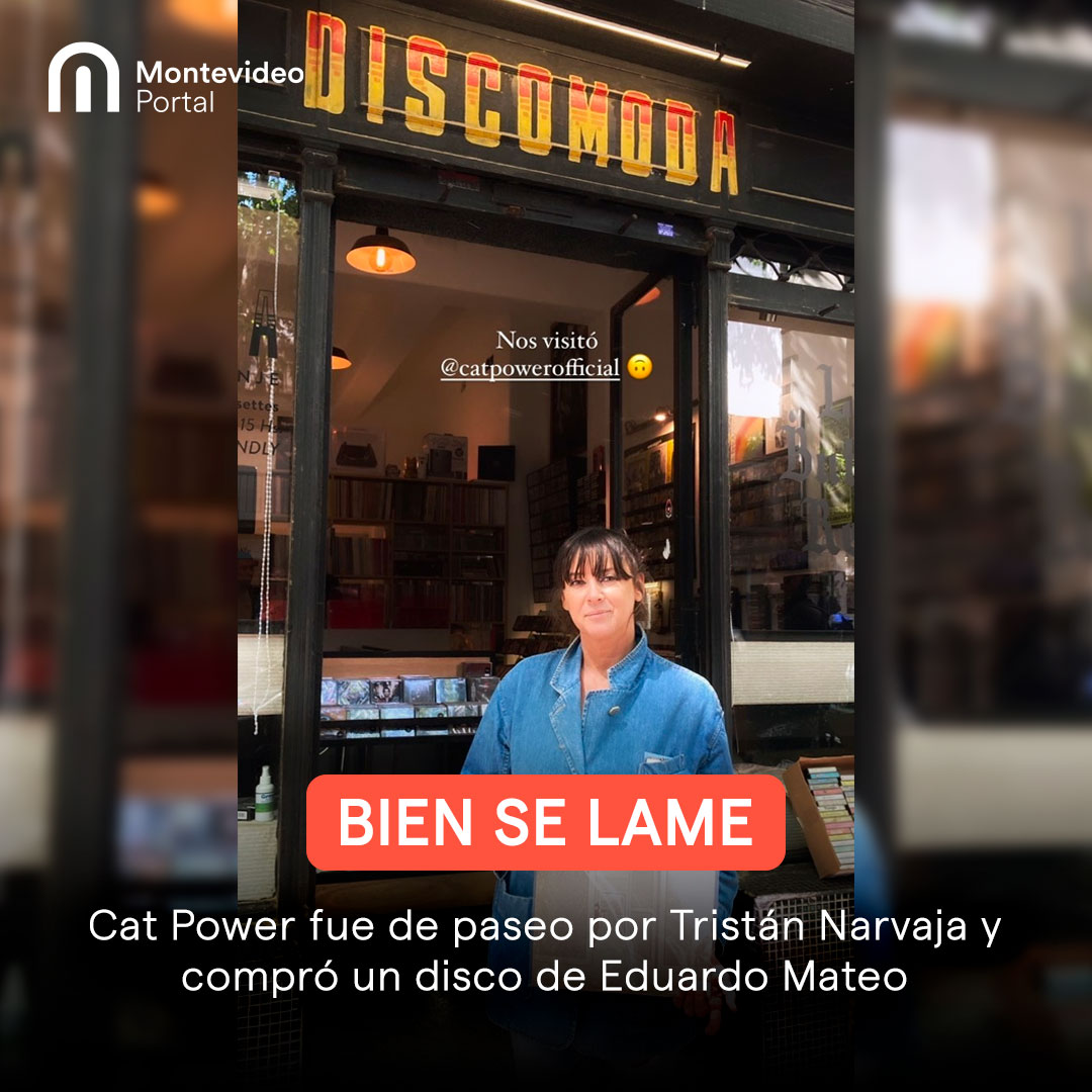 portalmvd's tweet photo. La cantante #CatPower fue fotografiada con un disco de #EduardoMateo en la disquería #Discomoda, ubicada en #TristánNarvaja. El álbum elegido por la artista fue Mateo Solo Bien Se Lame, uno de los más influyentes de la música uruguaya. https://t.co/hPdYUKAXd5