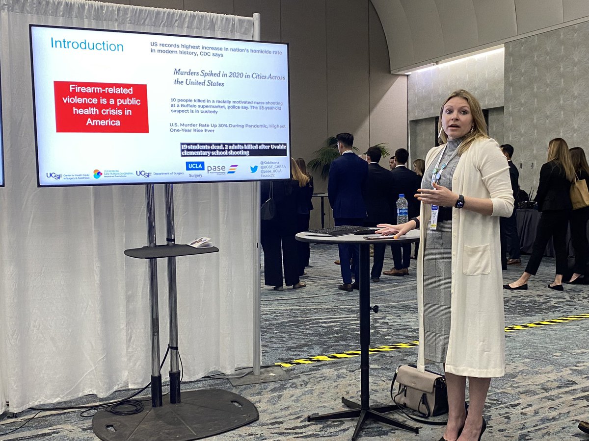 avacyap's tweet photo. Truly inspiring to see mentor and colleague @KickAsana tackle the hairy challenges of gun violence and trauma registries all at once, right at our doorstep! ✊@UCSF_CHESA @UCSFMSS @UCSFSurgery #ACSCC22 https://t.co/Oeb6AawlPD