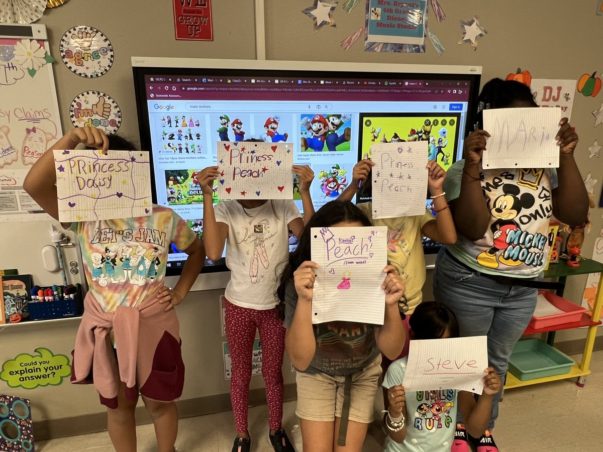 Which video game character should Mrs. Bryant be on Friday? #ocpsRYS #impactCDL <a href="/MGES_OCPS/">MillenniaGardensOCPS</a> 👑🍑