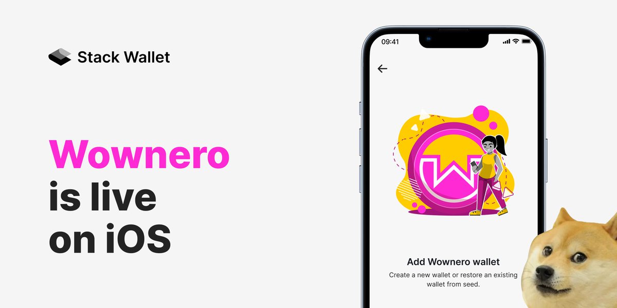 First (and ONLY) #iOS wallet for <a href="/W0wn3r0/">wownero</a>? Yep. That's us!

Out now on the App Store! apps.apple.com/us/app/stack-w…