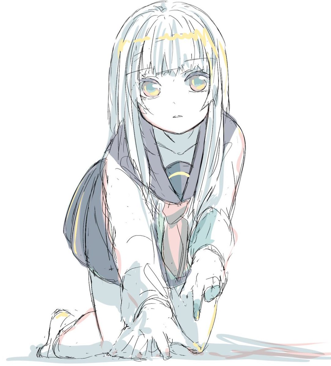 ワイの描いたJKが猫に。(AI) 