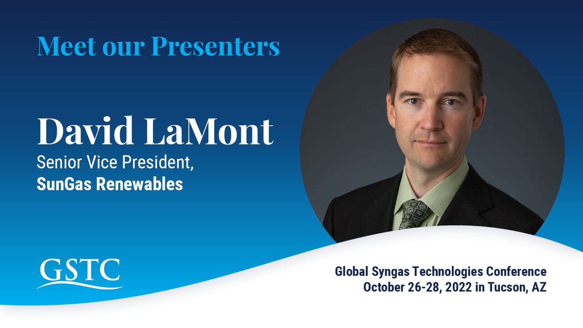 Global_Syngas's tweet photo. We can't wait to hear from our industry experts, like David LaMont of SunGas Renewables, at this year's conference! #sustainability #carbonenergy 

Visit https://t.co/TUrUxcx5bF to register. https://t.co/6PnBhBDMVK