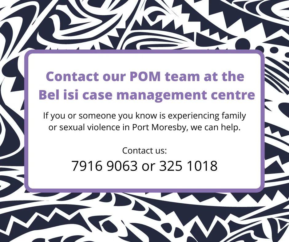 FemiliPNG's tweet photo. If you are a survivor of intimate partner violence, child abuse, sexual violence or sorcery-accusation violence in Port Moresby, contact us for assistance.  

We are open Monday to Friday, 9am to 4pm.
Further details: https://t.co/4w77ljvt7p 

#PNGAusPartnership #EndViolence https://t.co/d9TWp2tozL