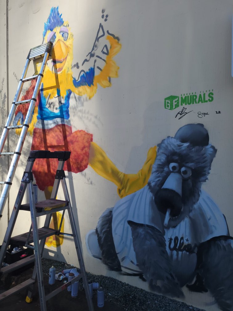 aedmondstv's tweet photo. They are back at it again! Ground floor murals newest creation #padres https://t.co/IoNneexvzh