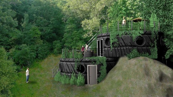 brandonjp's tweet photo. “I’m like, Oh, we can get really, really crazy with this!“ (direct quote from Kim) Congrats to our buds on winning @airbnb OMG! for the tire house!   https://t.co/n2nTVHweKf https://t.co/sn67n84mMm