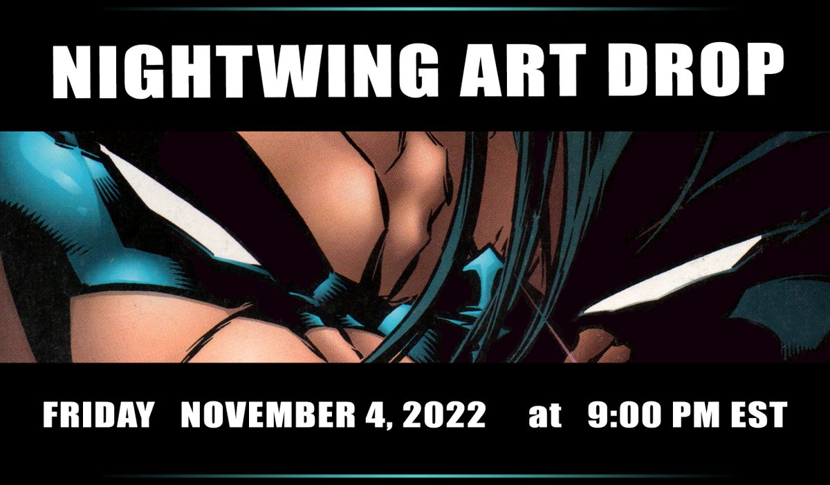Note to art collectors: On Friday, November 4 at 9 PM EST I’m releasing a large batch of NIGHTWING original art from my run on the title. Over 200 cool pages never before online. No early access – hope to see you there. scottmcdaniel.net/artsale2/inter…
