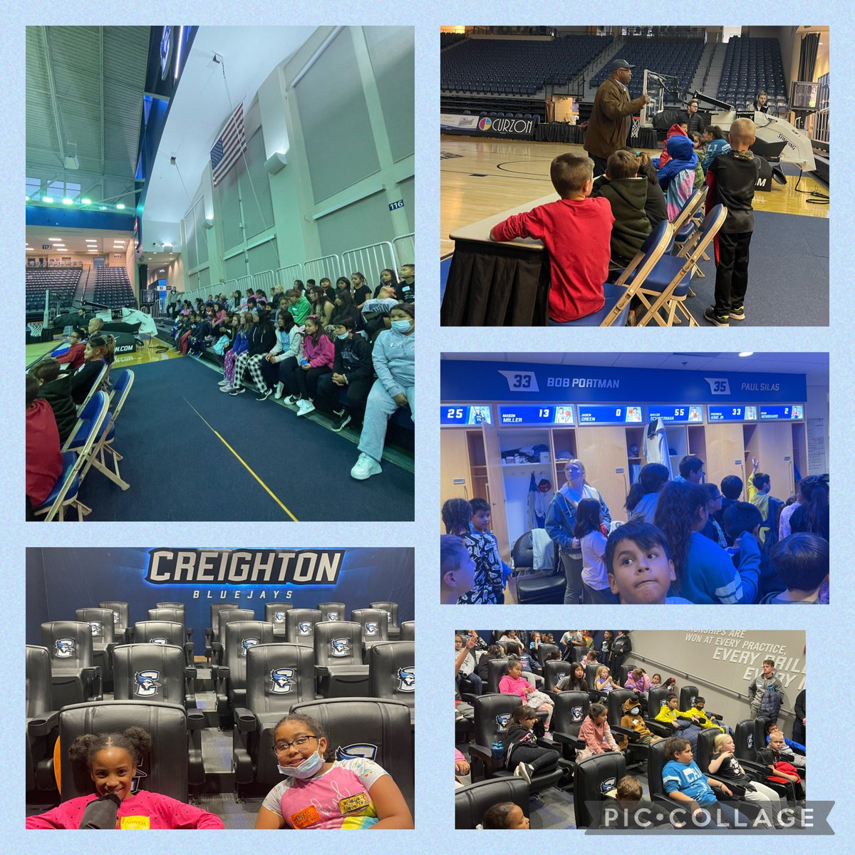 Sulzman3rdGrade's tweet photo. Loved our tour of @BluejayMBB @CreightonVB @CreightonWBB facilities! Thanks Coach Gordy ๐ @SAVEProgram @sandoztigers @NorrisElem #BestTourGuideEver #Goals #Hopes #Dreams #Proud2bMPS https://t.co/AhGdPIyO04
