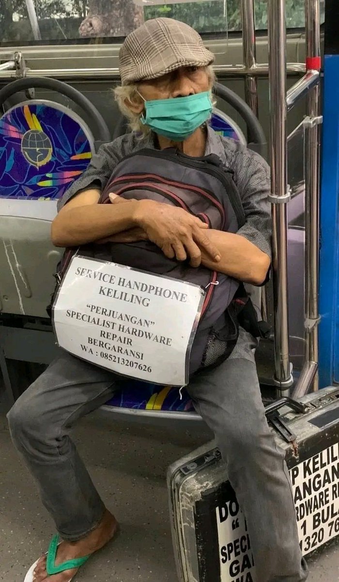 Nemu di FB. Gak tega liatny. W bantu sebarin semoga usaha bapakny laris ato ada yg terketuk hatiny utk kasih bantuan ato kerjaan tetap. Itu ada nmr tlvnny. Pekerja yg ulet &amp; pejuang tangguh bapak ini udah jelas kerjany. Mohon bantu share ya teman2. Semoga beliau bs terbantu 🙏🏻🙏🏻