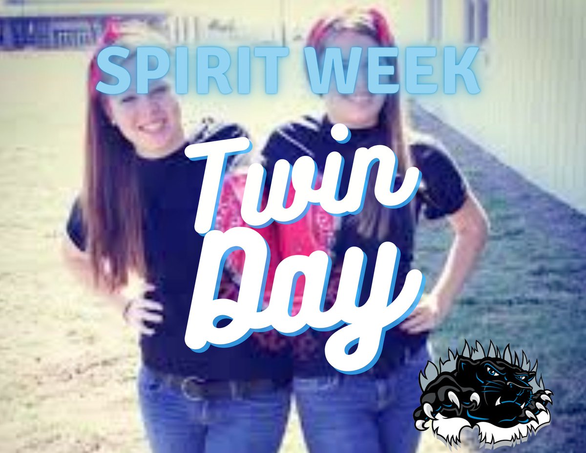 Don’t forget that tomorrow is “Twin Day”.