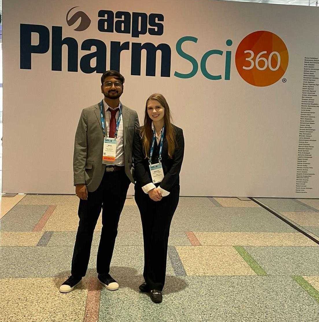 Sharan Bobbala (@sharanbobbala) on Twitter photo My graduate students Krystal Hughes, and Bishal Misra are representing the lab and presenting their research work at AAPS 2022 PharmSci 360, Boston.
<a href="/WVUPharmacy/">WVU Pharmacy</a> <a href="/wvuresearchgrad/">Office of Research and Graduate Education</a> My graduate students Krystal Hughes, and Bishal Misra are representing the lab and presenting their research work at AAPS 2022 PharmSci 360, Boston.
<a href="/WVUPharmacy/">WVU Pharmacy</a> <a href="/wvuresearchgrad/">Office of Research and Graduate Education</a>