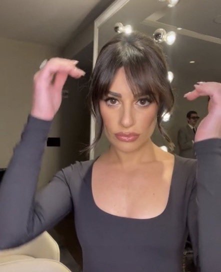 lea michele channeling rachel berry is everything 🤍