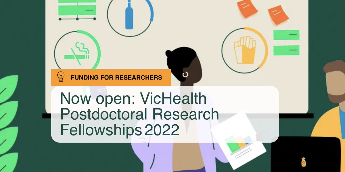 SandroDemaio's tweet image. World-class research underpins everything we do. We&apos;re continuing to invest in a next generation of translational scientists, focused on Victoria&apos;s key health challenges. It&apos;s about equipping our state with the science we need for better health.
vichealth.vic.gov.au/funding/postdo…