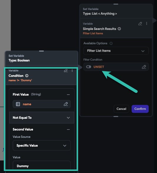 flutterflowtips's tweet image. Now @flutterflow, You can filter any list.

Generate your list, and you can filter the items on the list now based on any condition.
Want to show items only if the text is not equal to “Dummy”?

No need to use show/hide method on your items now.
#flutterflow #flutterflowtips