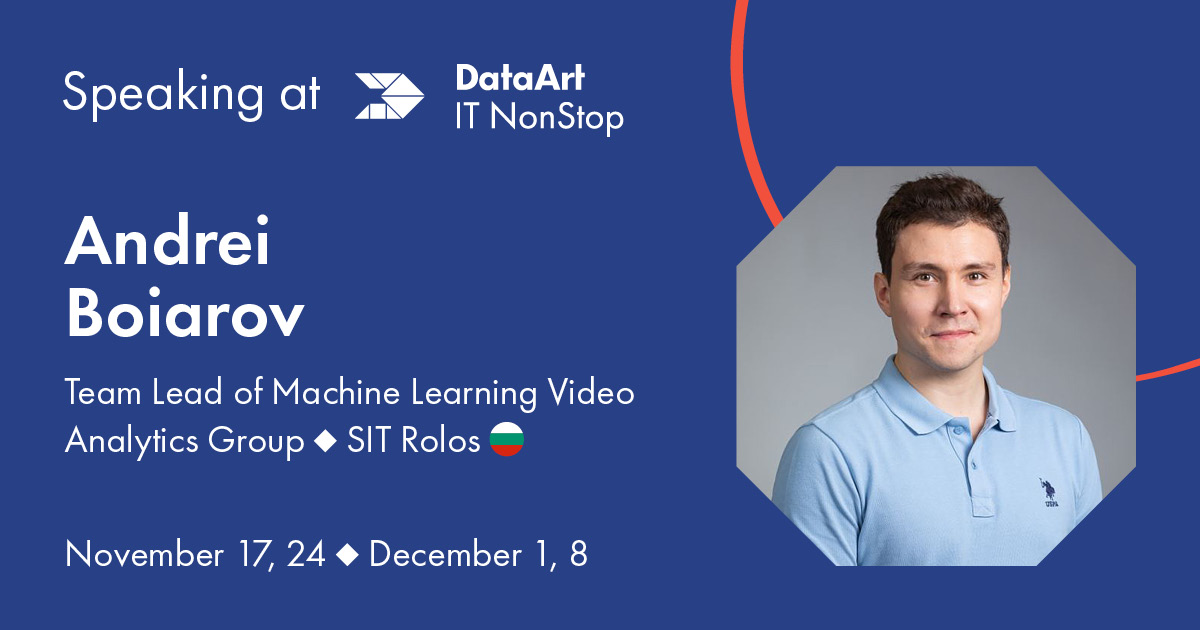 Meet our speaker. Andrey Boiarov is the Team Lead of the Machine Learning Video Analytics Group of SIT Rolos. Andrey will talk about the #MachineLearning systems for fast adaptive brand logos recognition in sports.
Learn more and register here: bit.ly/3VizhzJ