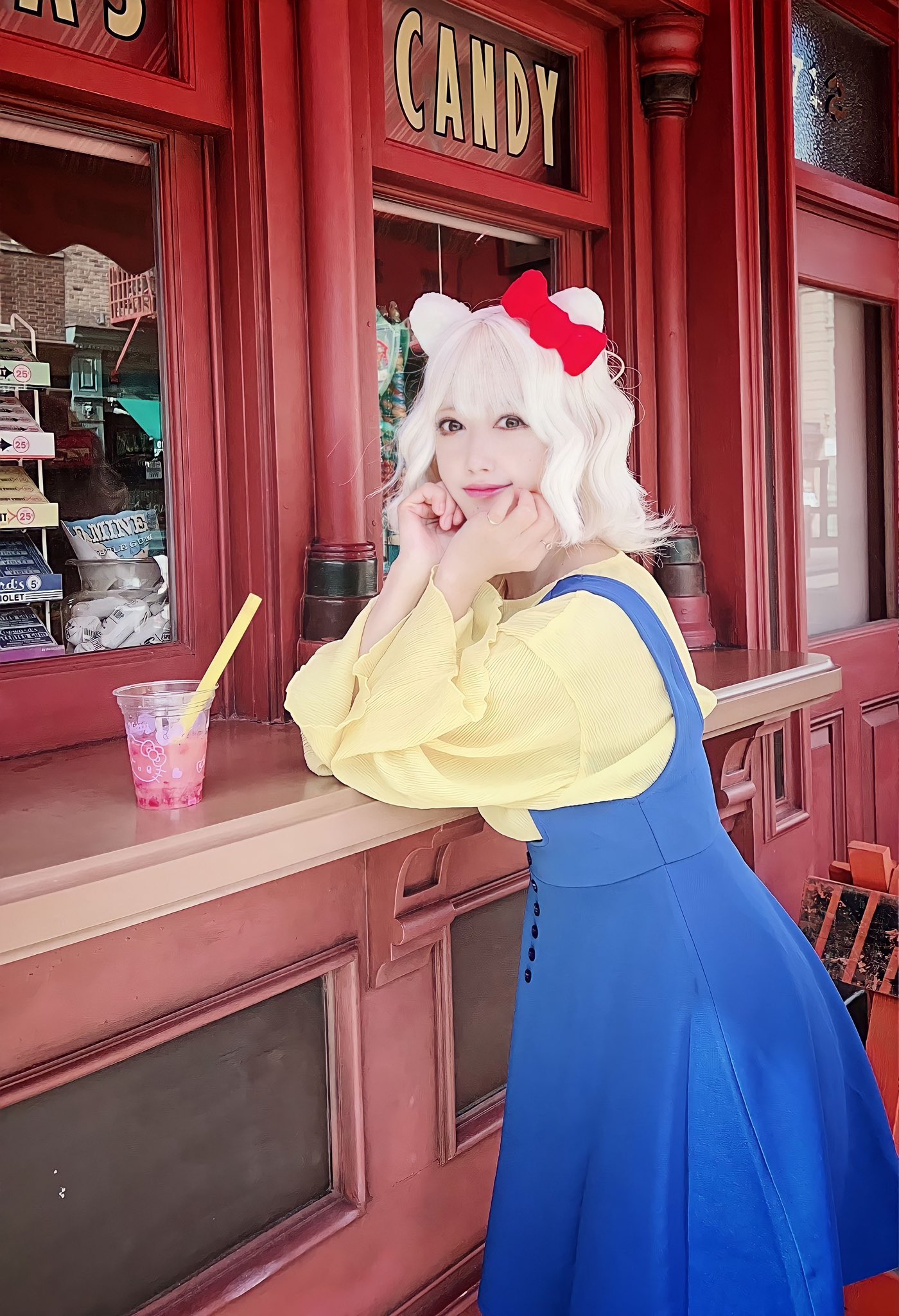 DH 8   可愛いキティちゃんの帽子&手袋  コスプレ キティ 着ぐるみキャップ ホワイト （帽子） ハローキティ