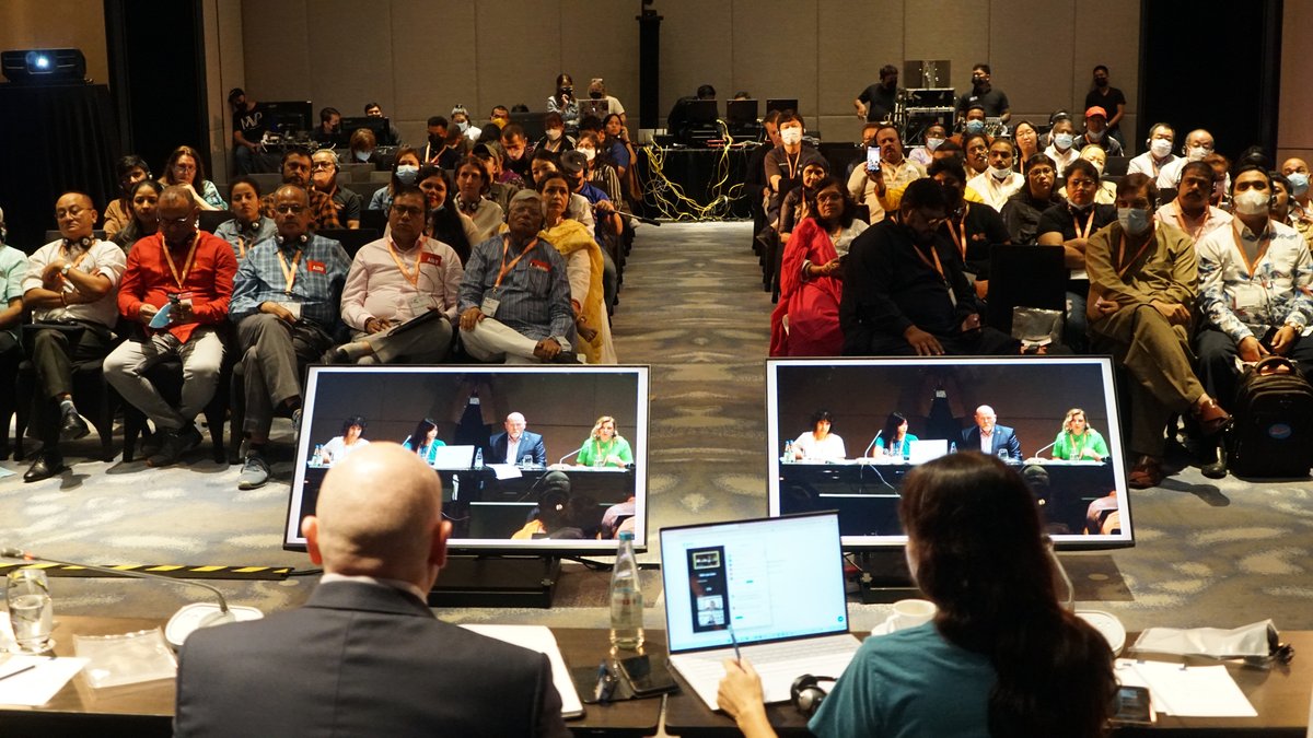 ITFglobalunion's tweet photo. #ITFAP22: Today road, rail & public transport unions shared campaign strategies and wins & the need to strengthen solidarity in the fight against privatisation. Unions from across Asia Pacific committed to campaign for #SafeAndSustainableRail, #OurPublicTransport & #SafeRates. https://t.co/0dKjdoXFnG