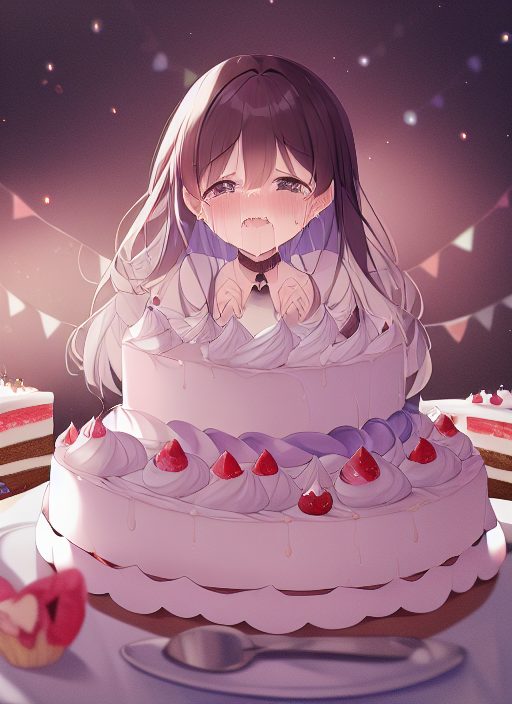 閲覧注意 イラスト生成aiが新たな特殊性癖を開拓してしまう 女の子 ケーキ 泣いてる Togetter