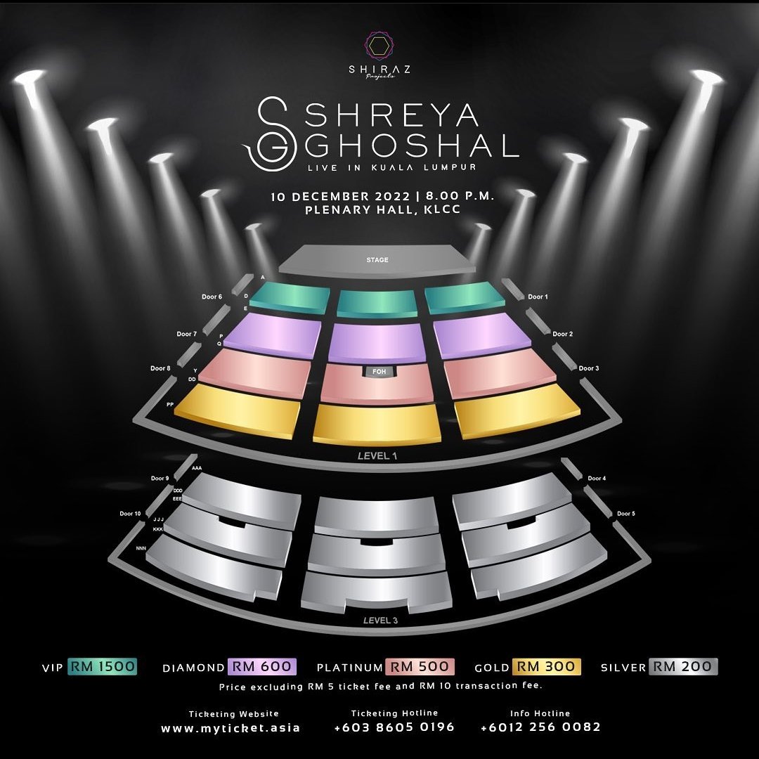 verrakathaigal's tweet photo. This was a shocker! Well, presenting the golden voice, Shreya Ghoshal Live in Concert 2022!
10th December 2022
8pm @ Plenary Hall, KLCC
Tickets sales begin 20th October, 2pm via https://t.co/vUBB34LIm9
#ShreyaGhoshal #shirazprojects #btosproductions https://t.co/UYDmtX75yn