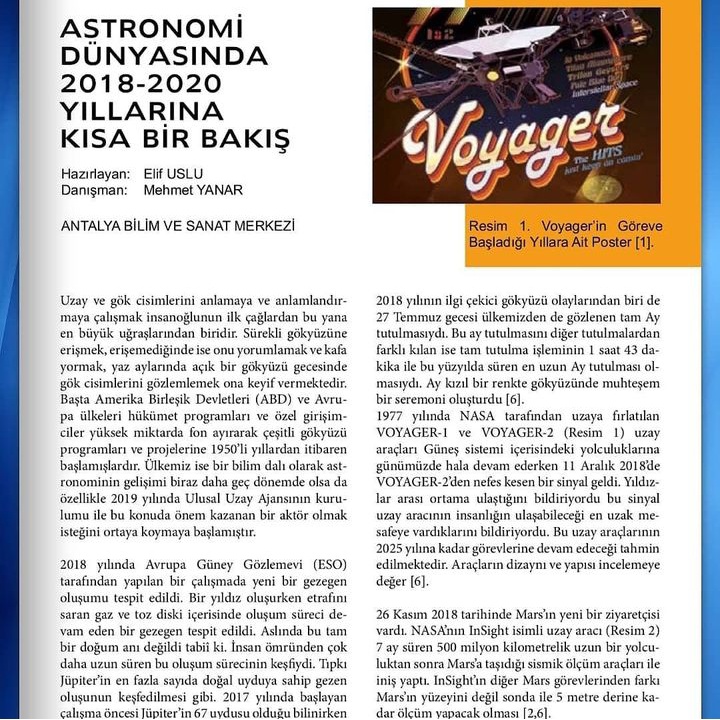 istelius's tweet photo. Galerimde dolanırken yazdığım ilk makaleye rastladım. Bilsem'in pandemi döneminde çıkarttığı fizik dergisinde yayımlanmak üzere bir makale yazmam istenmişti, karantinada yaptığım en güzel iş olabilir kendisi. Yazmaya geri mi dönsem? :) #bilsem #fizik #uzay https://t.co/fAOLqf1eTc