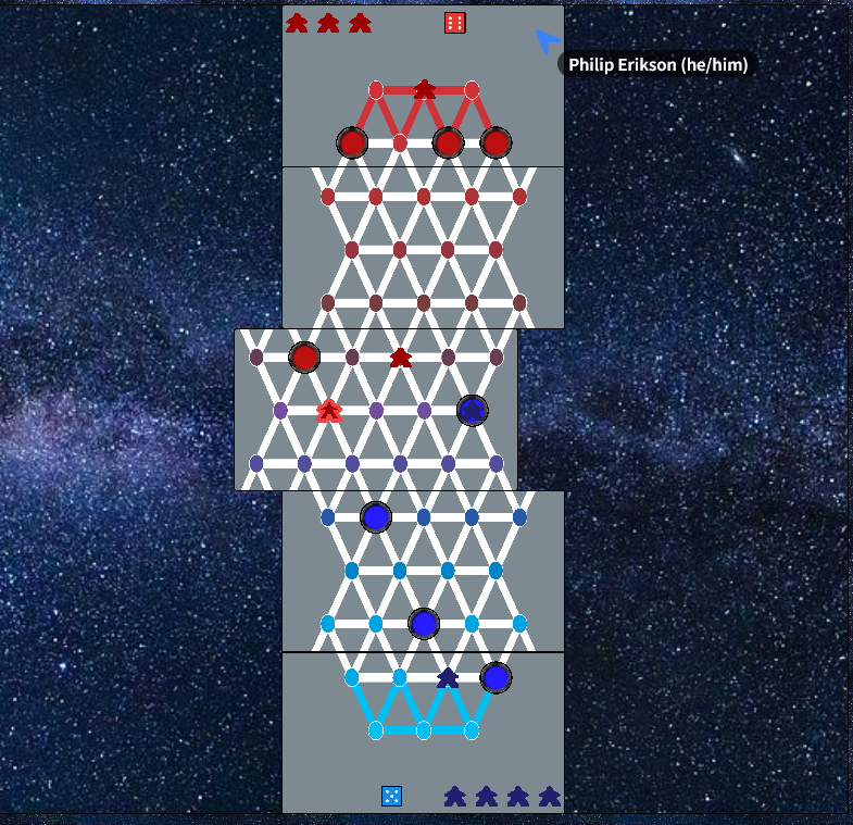 dinerstategames's tweet photo. I had a blind playtest of Hyper Fling. The rulebook needs some work, but the playtesters played a pretty good game. I'm glad to hear that my examples helped them understand. #playtest #HyperFling @BreakMyGameG https://t.co/uGK0FqRqM2