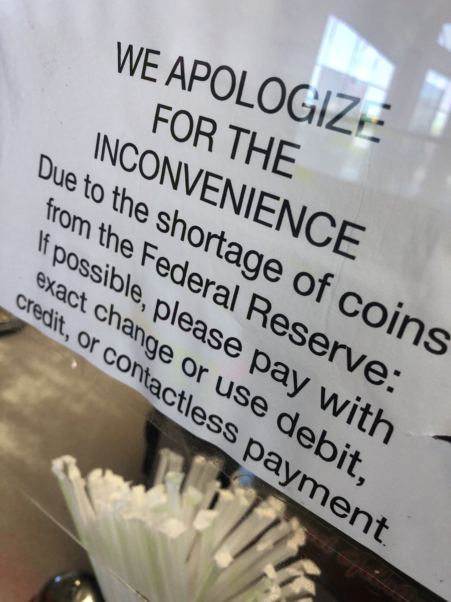 VeganRecovering's tweet photo. Has anyone heard of a “coin shortage” in the USA? #coinshortage #FederalReserve https://t.co/Tg62xBmc8f