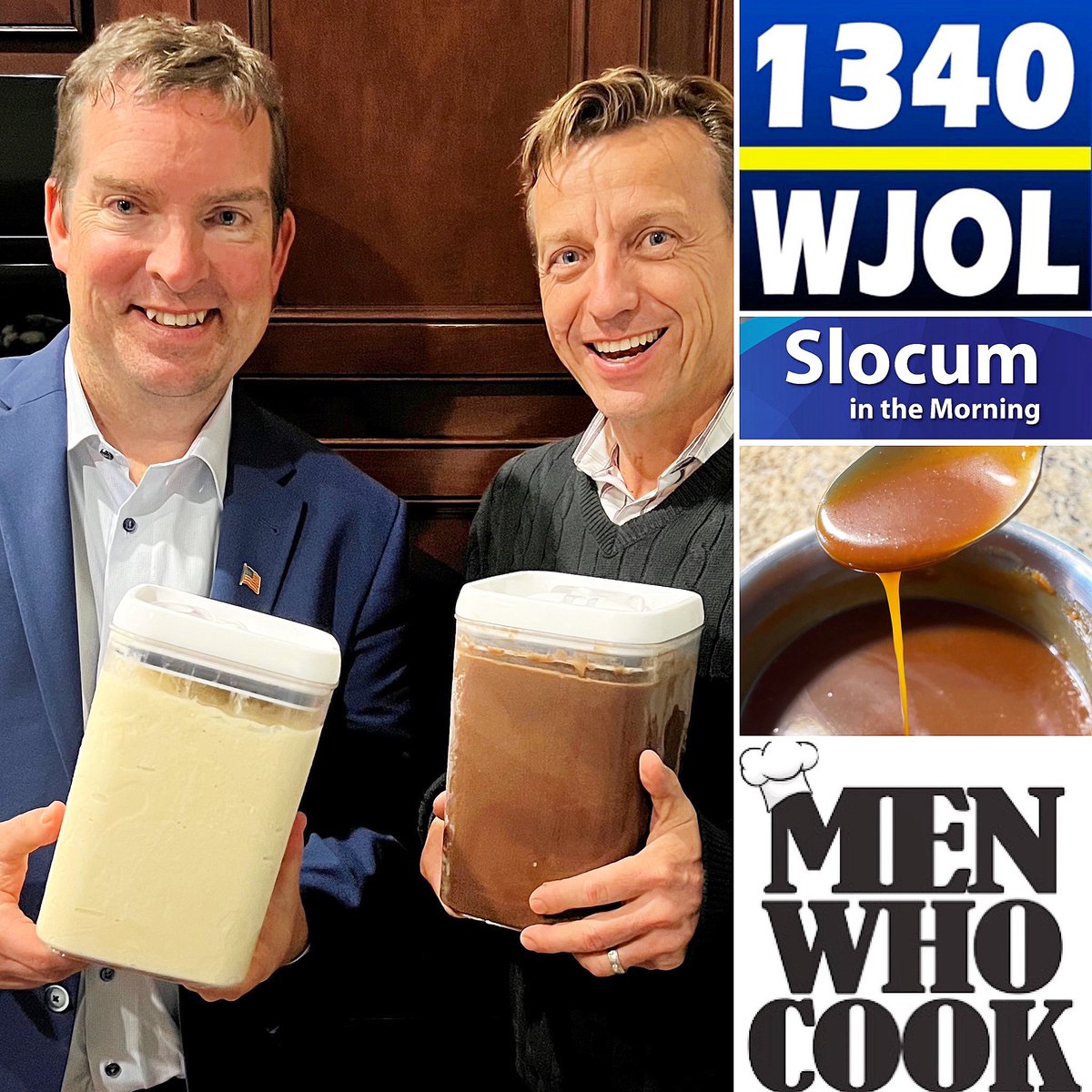 WillCountyCAC's tweet photo. This morning 7:30AM-8AM, tune in to @1340WJOL (or stream: https://t.co/3tQkHFk2kM) &amp; hear Scott Slocum taste homemade caramel swirl, chocolate &amp; coffee flavored ice cream that @Gryder4Congress &amp; sous chef Marty Shanahan will serve at Saturday’s MEN WHO COOK 2022 fundraiser! https://t.co/YB5xBzoOAF