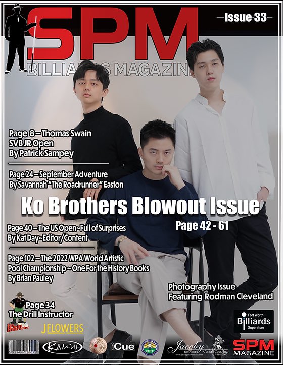 KEivnC's tweet photo. SPM Billiards Magazine!
KO Brothers Blowout issue. There are lots of stories about KO Brothers and the introduction of Zen Custom Cues.
#kotip
#KOタップ https://t.co/ol0JUP8Rbr