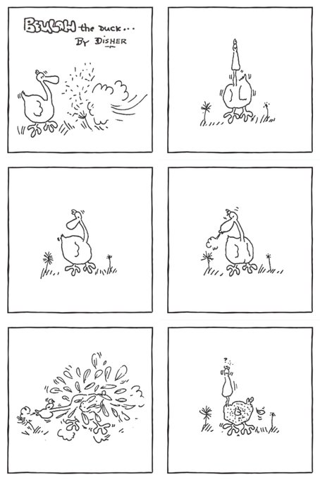 cleaned up one of my nana's comics!! she is so excited to finally live her dream and share her comics with the world about a silly little duck named Beulah who just wants to hatch everything 🦆 