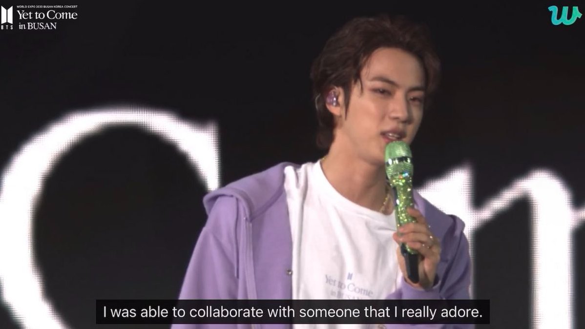wangteaco's tweet photo. "I was able to collaborate with someone I really adore" ㅡ seokjin 

JIN X COLDPLAY
#SeokjinXColdplay https://t.co/5KiDjvWatz