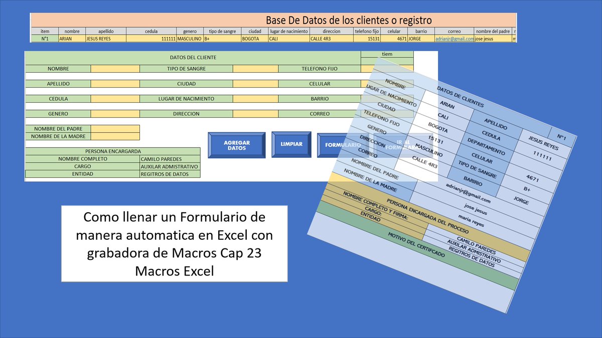 SepamosE's tweet image. Como llenar un Formulario de Manera Automatica en Excel con Grabadora de Macros Cap 23 Macros Excel
#sepamosexcel #exceltutorial #excel #formulario #macros #grabadora #grabarmacros #usarexcel #cursodeprogramacion 
¿Qué es la grabadora de macros en Excel?
youtu.be/6CB-0auKE3Y