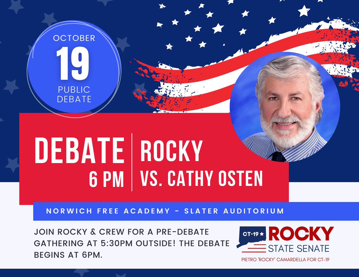 RockyForCT19's tweet photo. Join us Wednesday! https://t.co/ExktYcZO1U