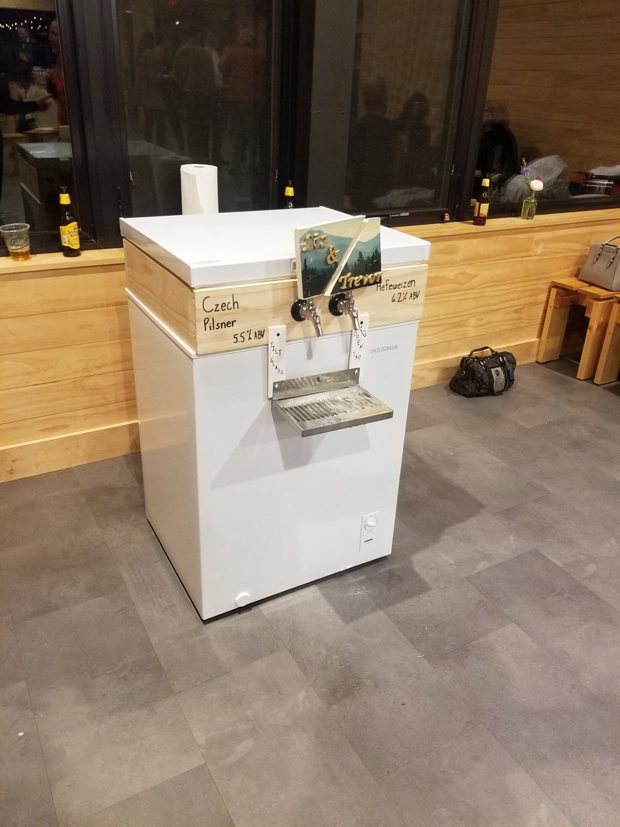 HolyHomebrew's tweet photo. Happy to have the opportunity to do his and hers wedding beers at a friend's rehearsal dinner this past weekend. Czech Pilsner and Hefeweizen were great choices and went quickly!🍺👍 #homebrew #homebrewing #allgrain https://t.co/t1zNdBJfjD