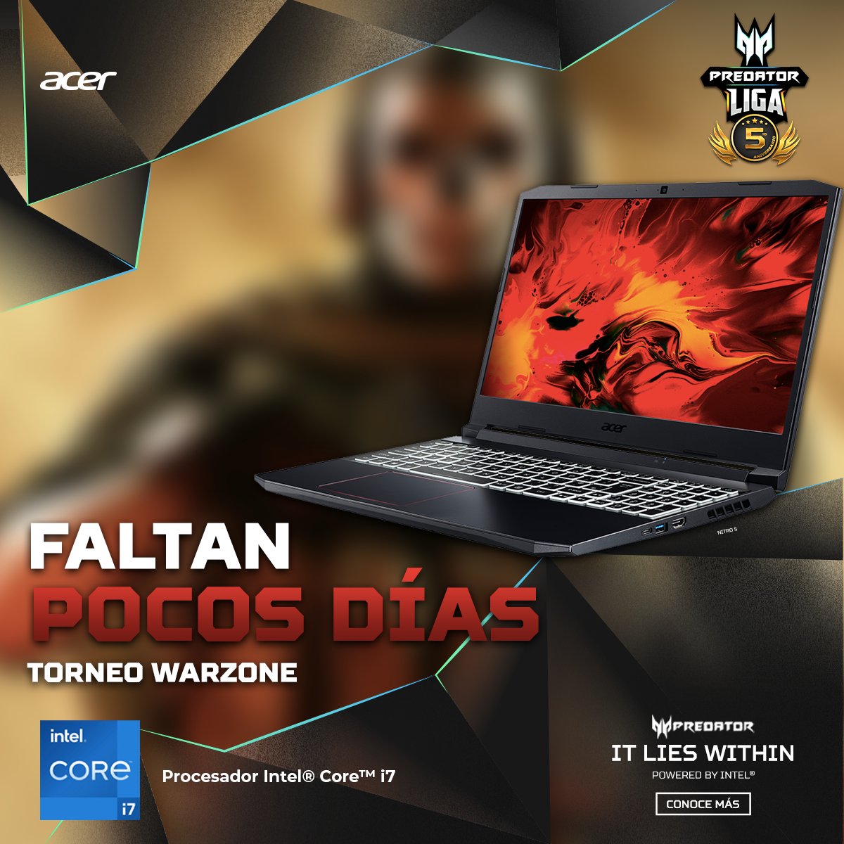 LigaPredator's tweet photo. Quedan pocos días para inscribirte al torneo de #Warzone en esta Liga Predator 5to aniversario. ¿Te lo vas a perder? Registros aquí: https://t.co/wpNOewBjoB 😎👌

✅ Conoce las mejores laptops gaming en https://t.co/vCfpiZZSt5 https://t.co/1X6K7eTUbe