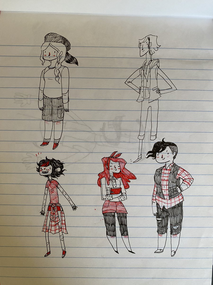 Some Nimonas, a few Gloreths, and some Lumberjanes from the era where I only wanted to draw on lined paper for some reason 
