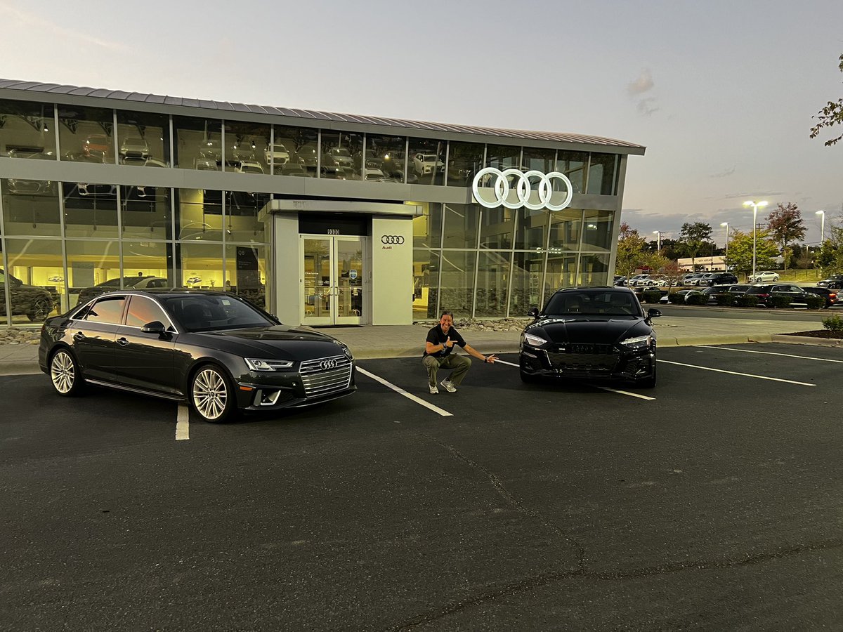 Schrein_dawg's tweet photo. @Audi @audicharlotte 
What a great day. Loved my A4 can’t wait to enjoy my new A5. Thanks Tyler, Tobias, and Marcus for continuing to deliver. https://t.co/KBDkoAhCjP