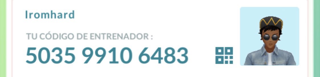 IromHard1053's tweet photo. @pokevergazos De una vez dejo mi avatar y mi código pa que no me ganen el lugar https://t.co/HTrH4cS1ph