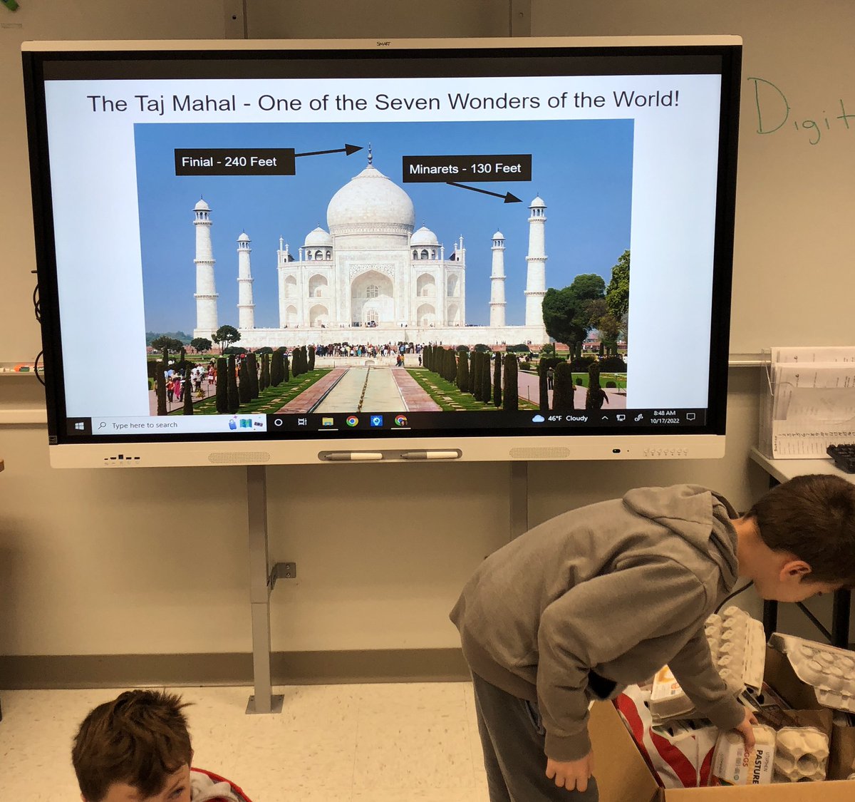 MsLindsayNRPS's tweet photo. Day 1 of MA STEAM Week - 4th graders creating a replica of the Taj Mahal, which was highlighted in their summer reading book #NRPSSTEAM2022 @TheBatchBulldog https://t.co/XzyvPyEPEx