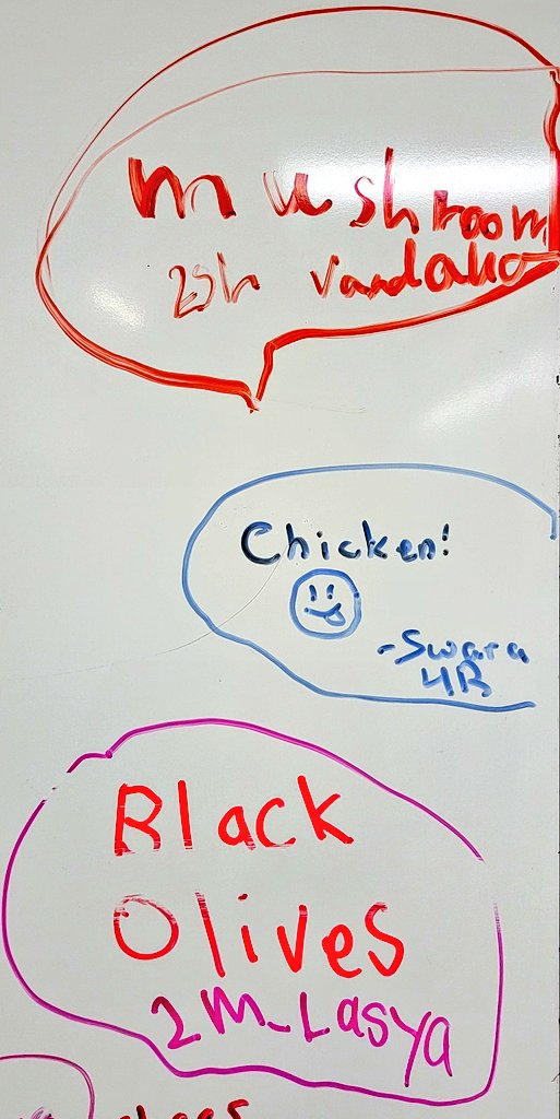 luv2teachtech's tweet photo. Today's #thinkwriteboard! Who doesn't love pizza? Did you know in 2021 pizza sales were $46.24 billion in the US!?! Toppings matter! π π« π§ π π @KendallPatriots https://t.co/RiyocW0Pox