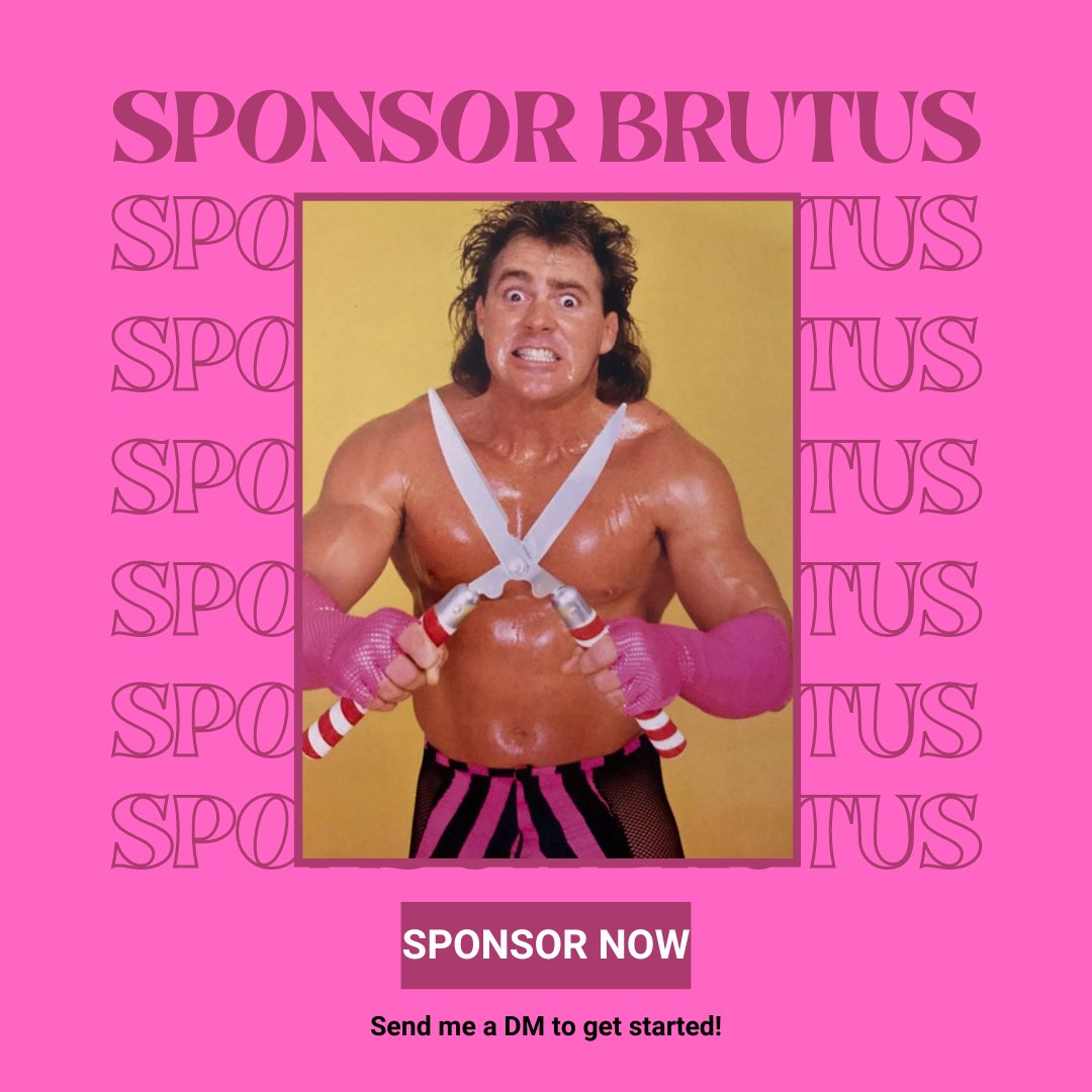 We are searching for a few individuals or businesses to sponsor the one and only Brutus 'The Barber' Beefcake at an affordable rate! Sponsors receive two tickets, two shirts, social media recognition, plus a free, longer meet & greet with Brutus 'The Barber' Beefcake! DM me now!