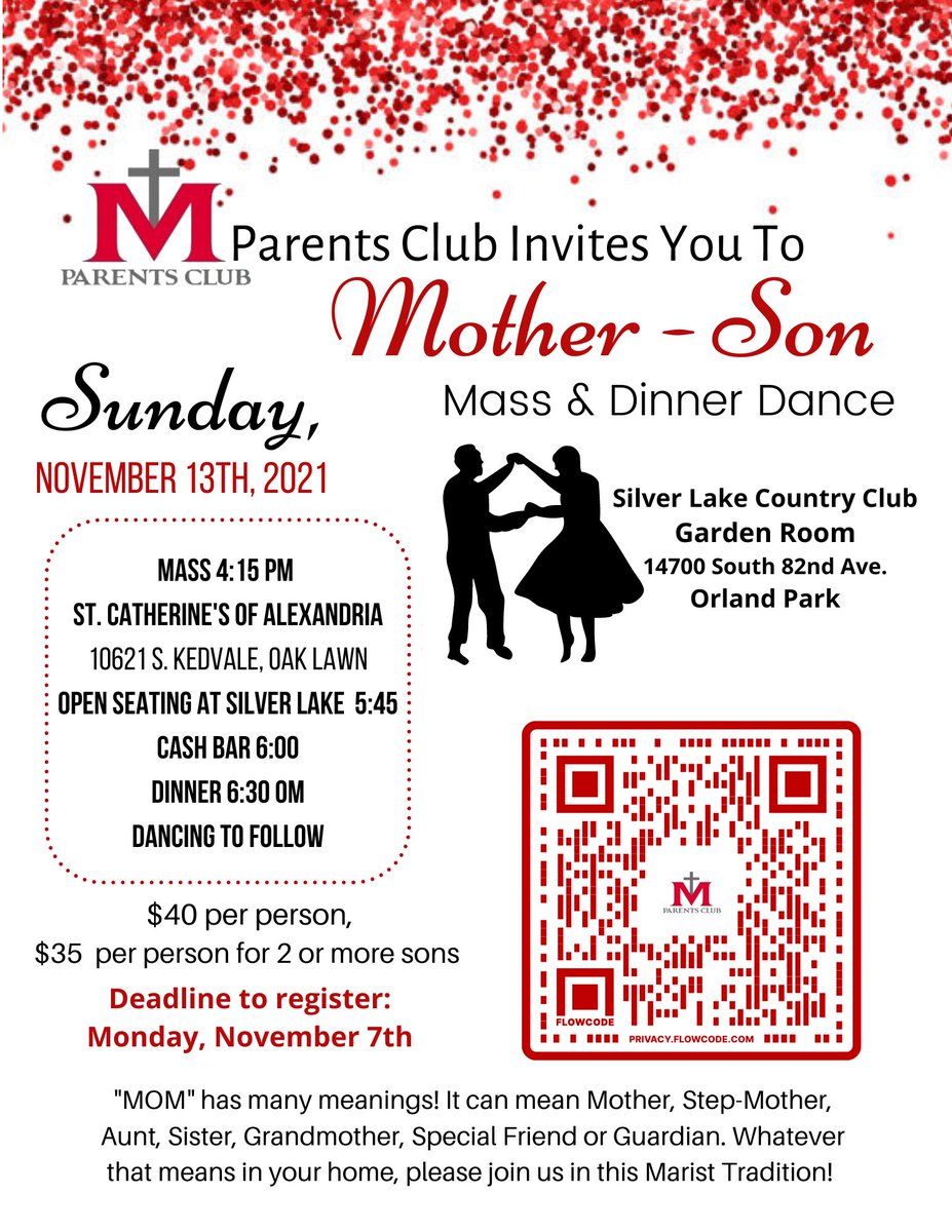 maristparents's tweet photo. Don't miss our annual mother-son dinner dance. The registration link is now posted!

https://t.co/C2bI6jHqYy https://t.co/B6S68kz258