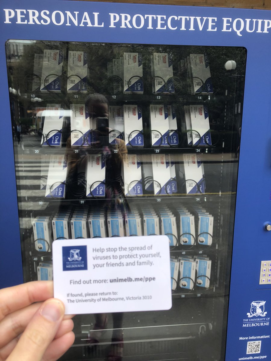 Dr Anna Kosovac (@anna_kosovac) on Twitter photo Free RATs from a vending machine with access 24/7. Each staff and student can pick up a scan card to use on the machine. Great idea to protect our community! #covidisnotover <a href="/UniMelb/">University of Melbourne</a> Free RATs from a vending machine with access 24/7. Each staff and student can pick up a scan card to use on the machine. Great idea to protect our community! #covidisnotover <a href="/UniMelb/">University of Melbourne</a>